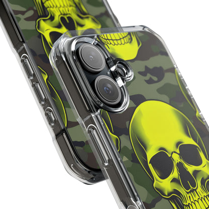 Neon Skull Camo iPhone 15 Case - Impact