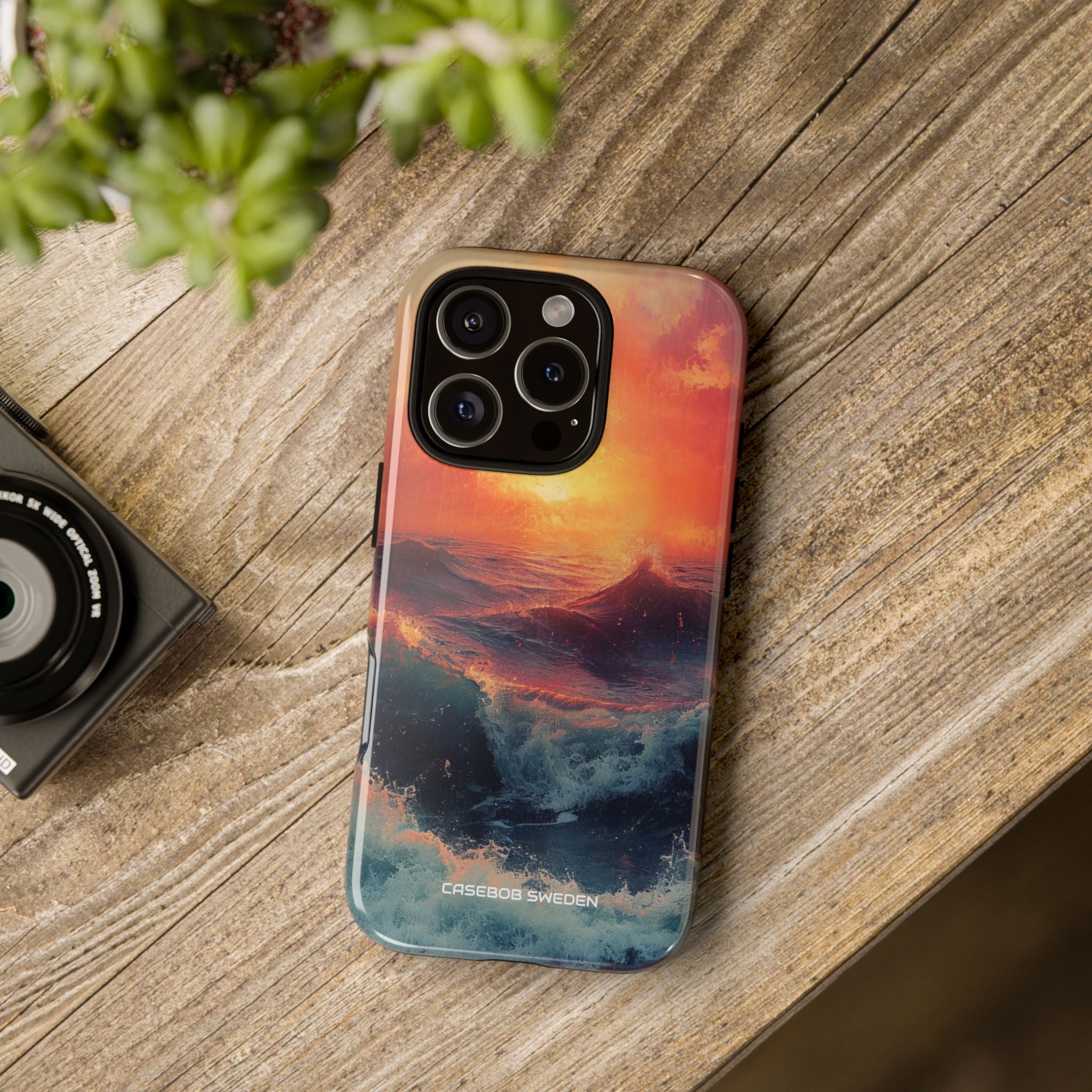 Ocean Sunset Waves - Tough iPhone 16 Phone Case