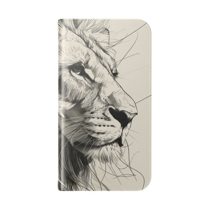 Lion Whisper Gray - iPhone 16 Pro -lompakkokotelo