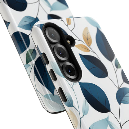 Navy Leaf Veins Samsung S25 Plus Case - Tough