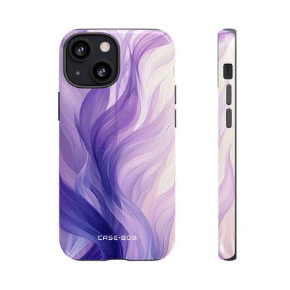 Purple Ribbon Waves iPhone 13 Mini Case - Tough