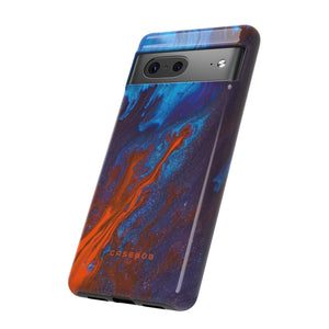 Orange Flame Ink Art - Protective Phone Case