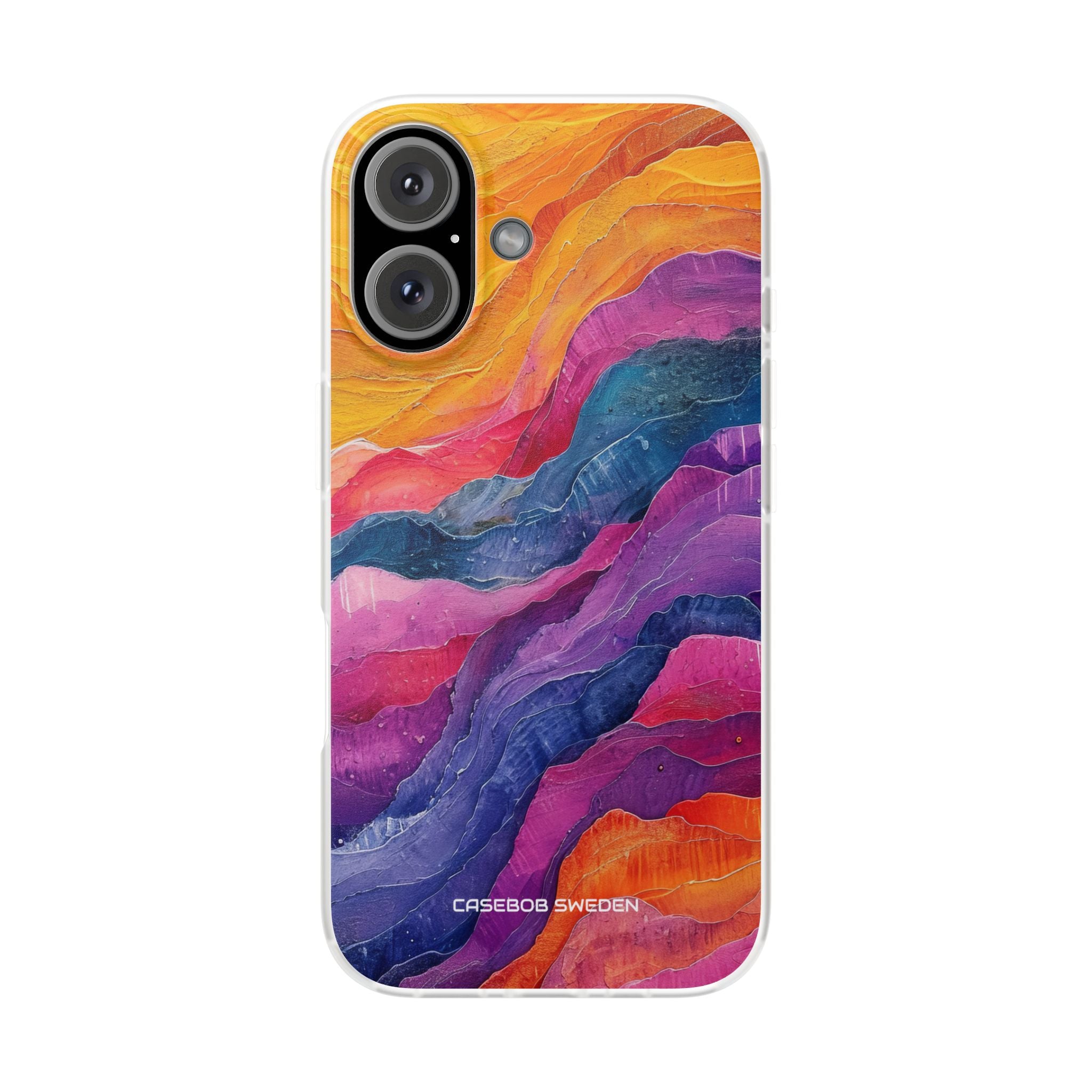 Vibrant Abstract Waves - Flexi iPhone 16 Phone Case