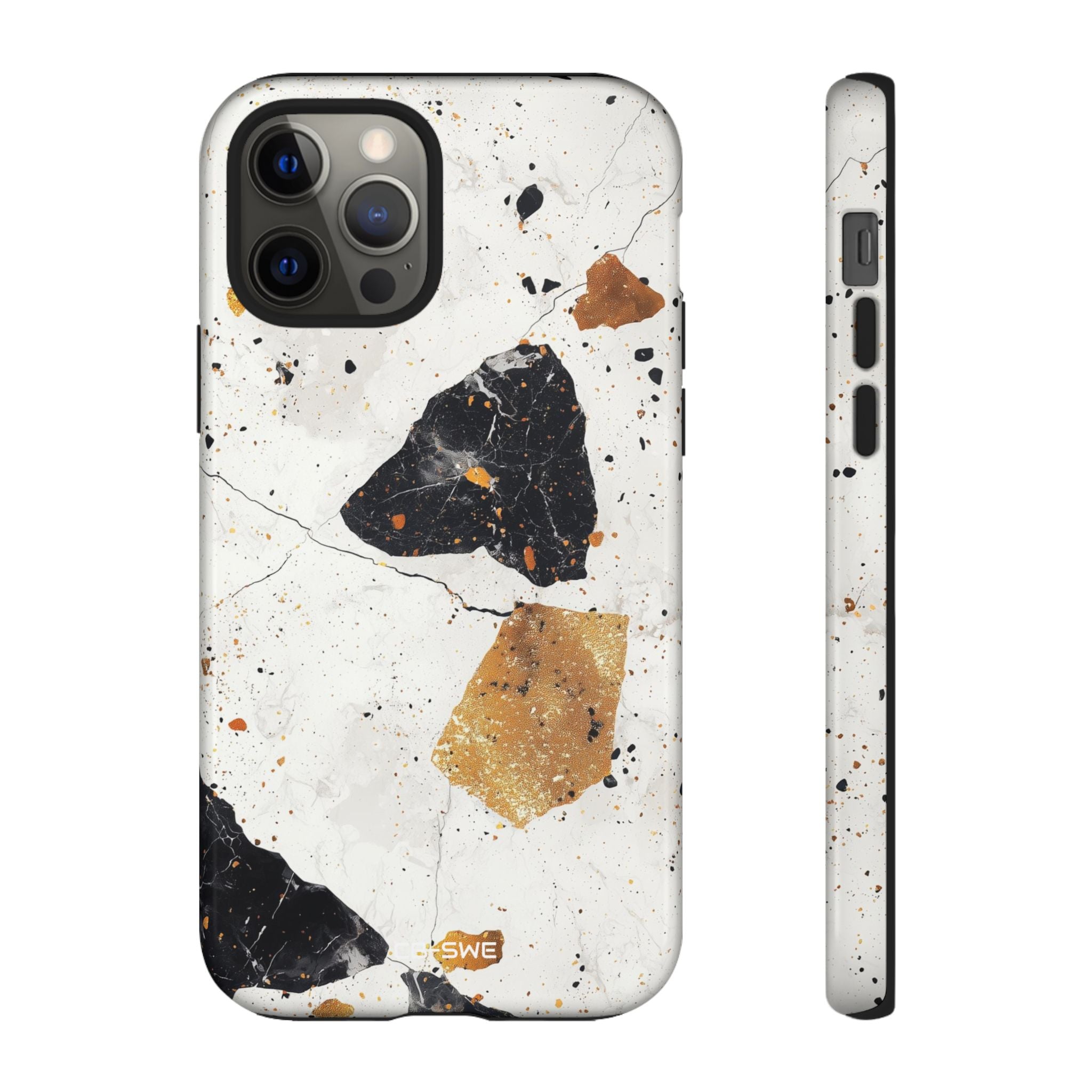 Golden Shapes Dance - iPhone Case