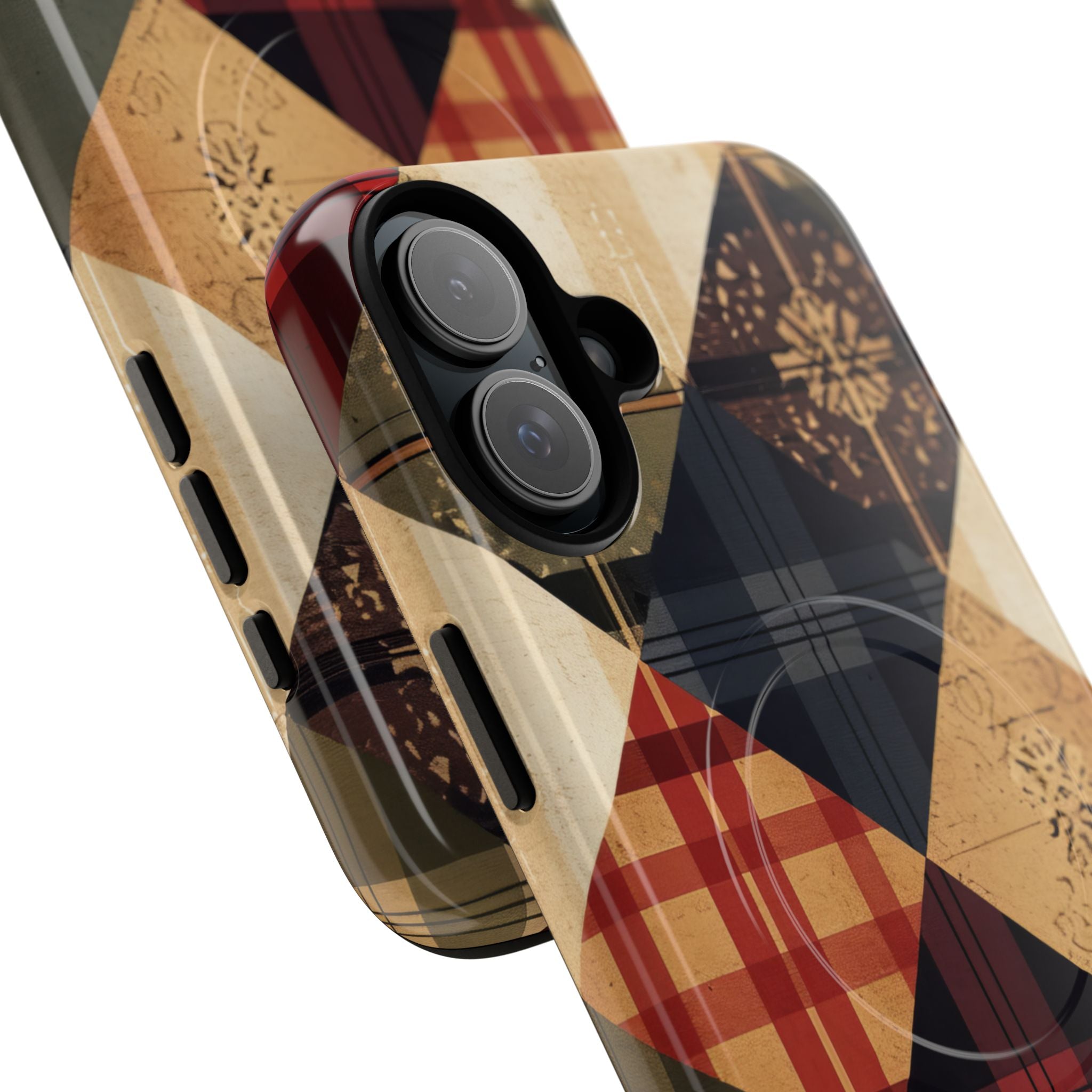 Rustic Geometric Patchwork Harmony iPhone 16 | Tough+ Phone Case