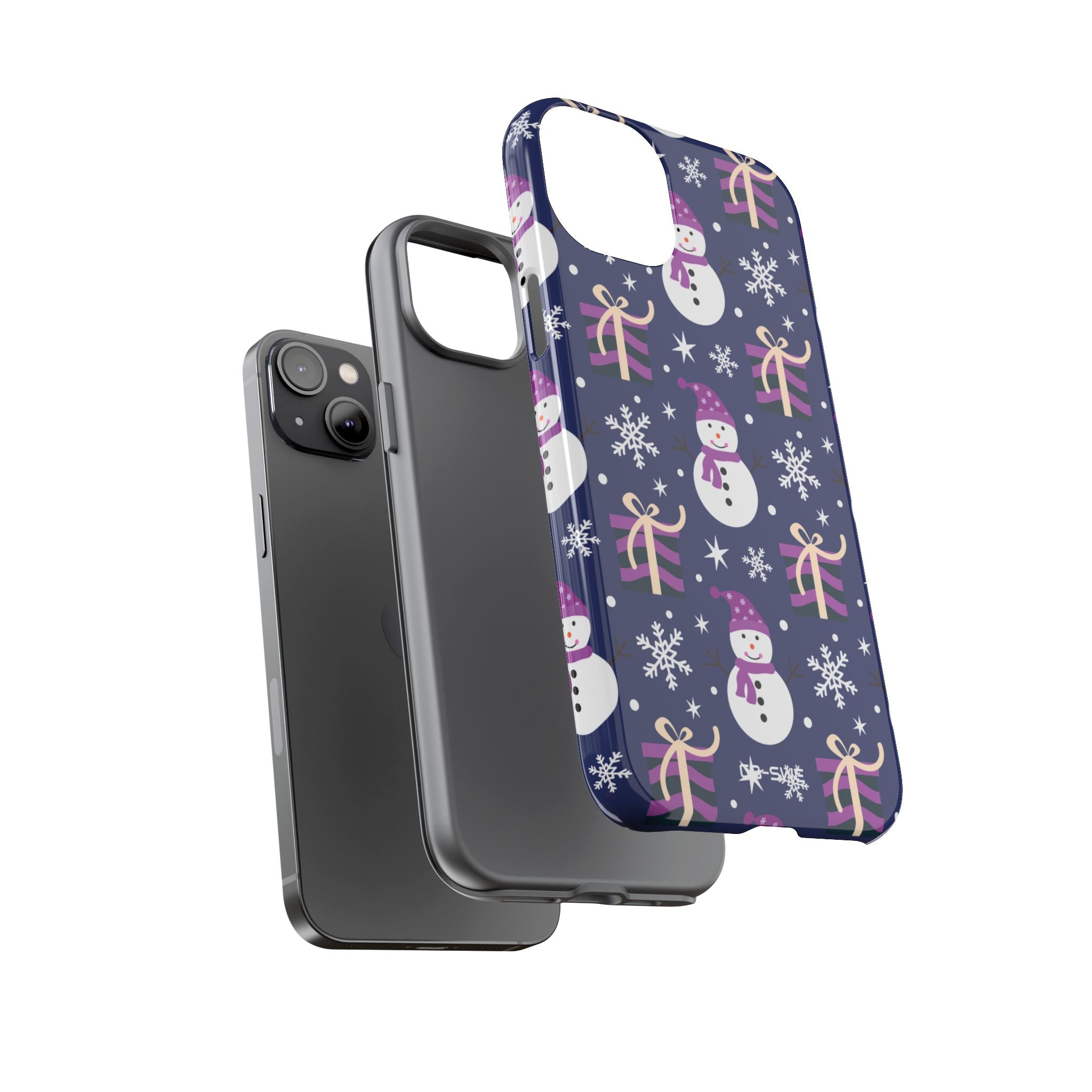 Snowmen Gift Giving - iPhone Case