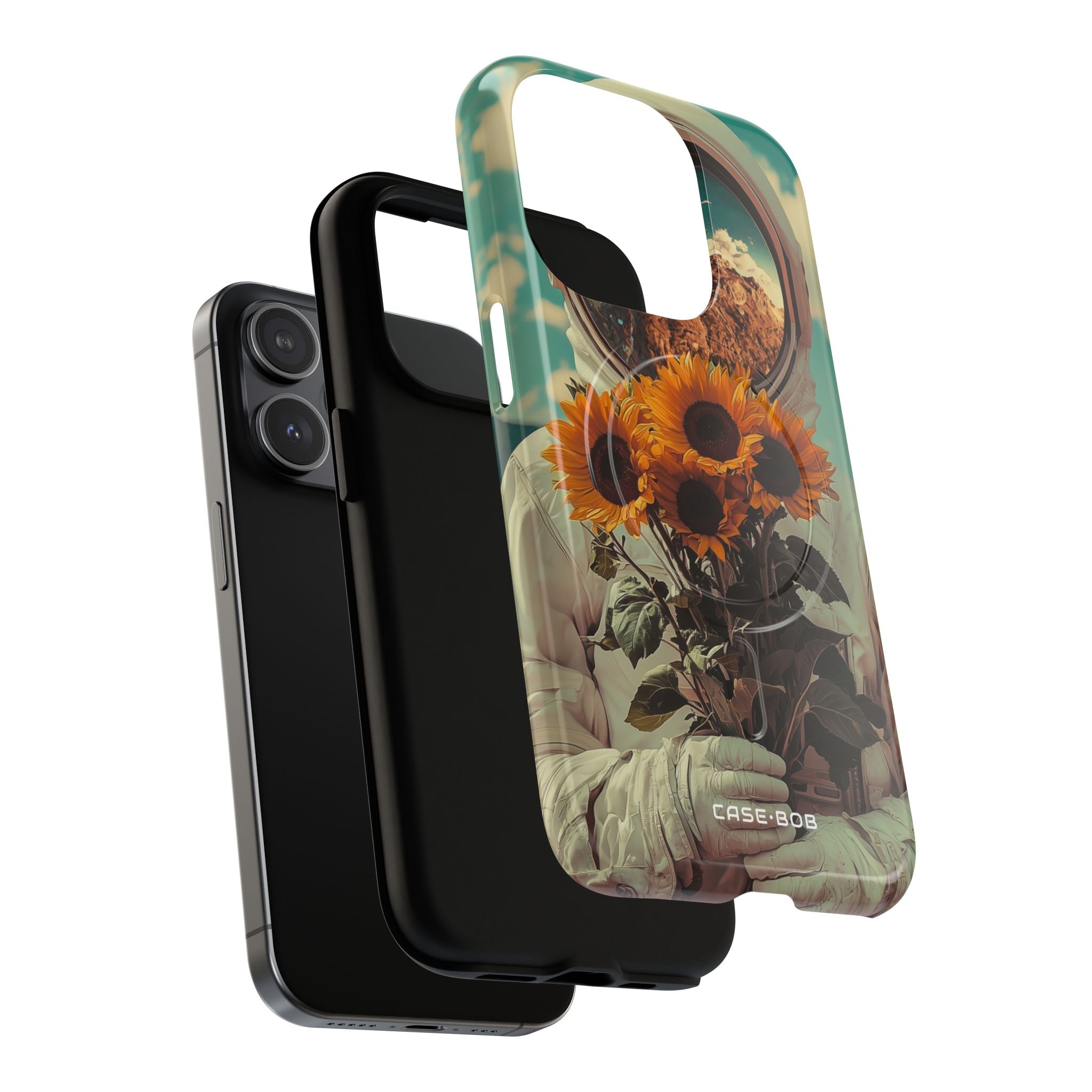 Sunflower Astronaut iPhone 15 Pro Case - Tough+
