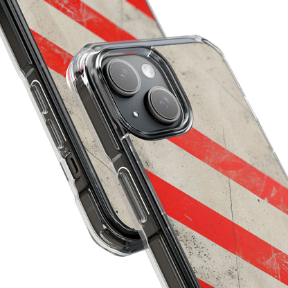 Striker Crimson Stripes iPhone 15 - Clear Impact Phone Case