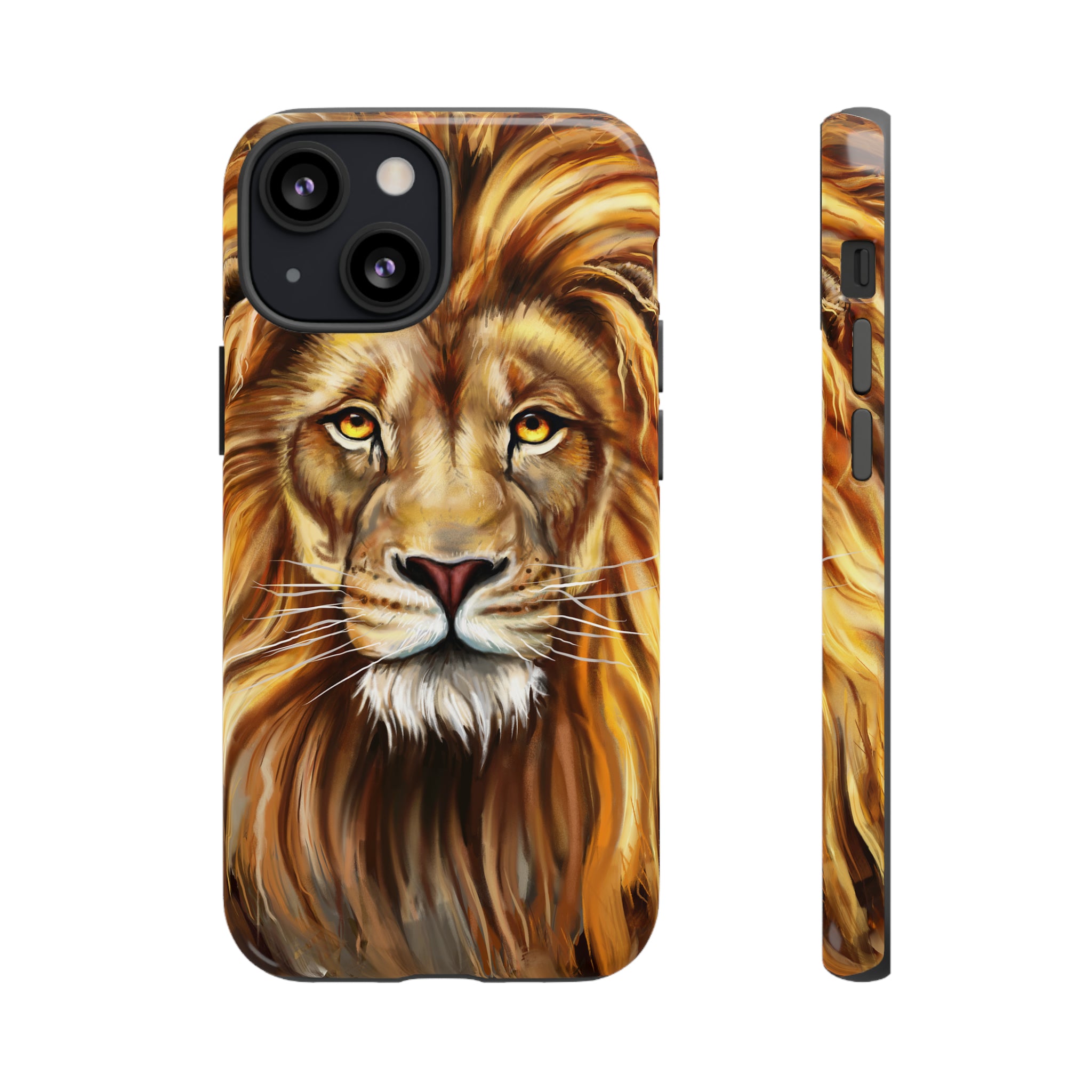 Lion head Digital Painting - Protective Phone Case