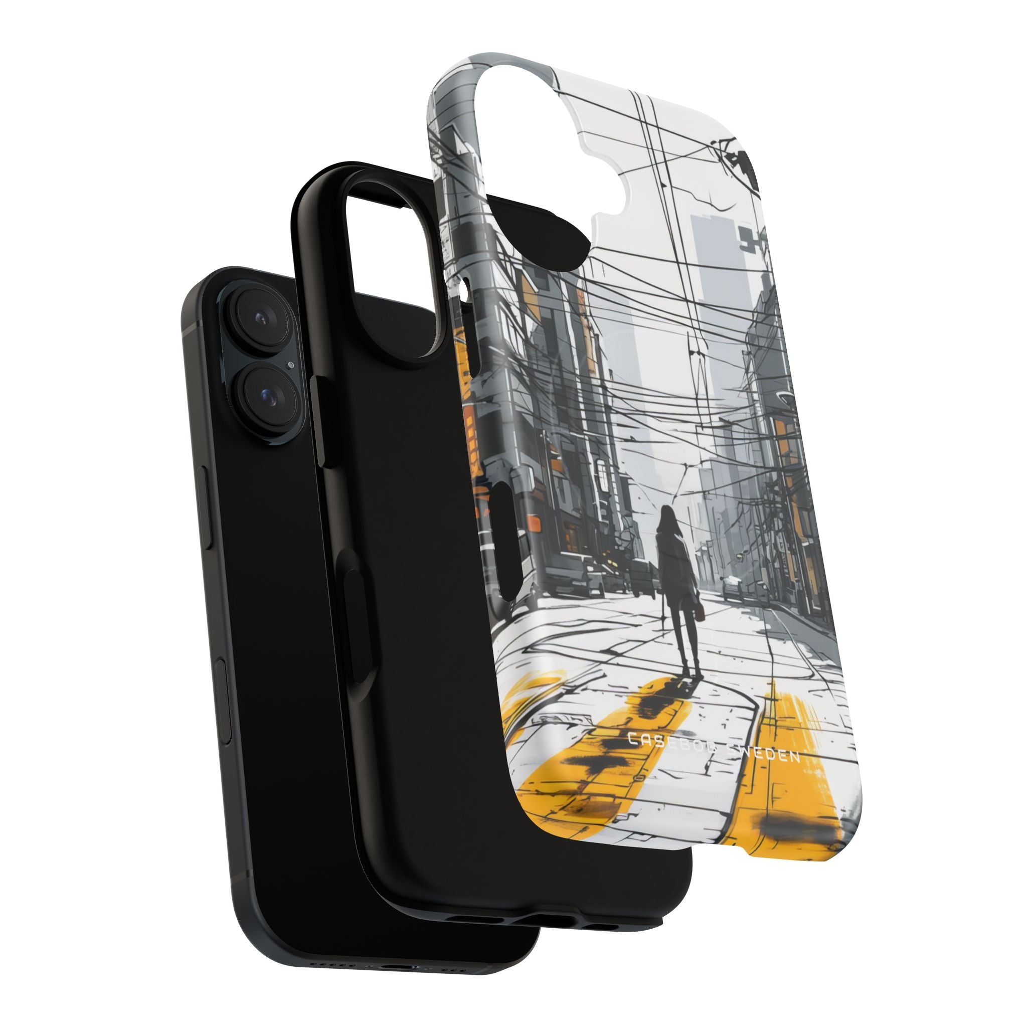 Urban Noir Streetscape iPhone 16 | Tough+ Phone Case