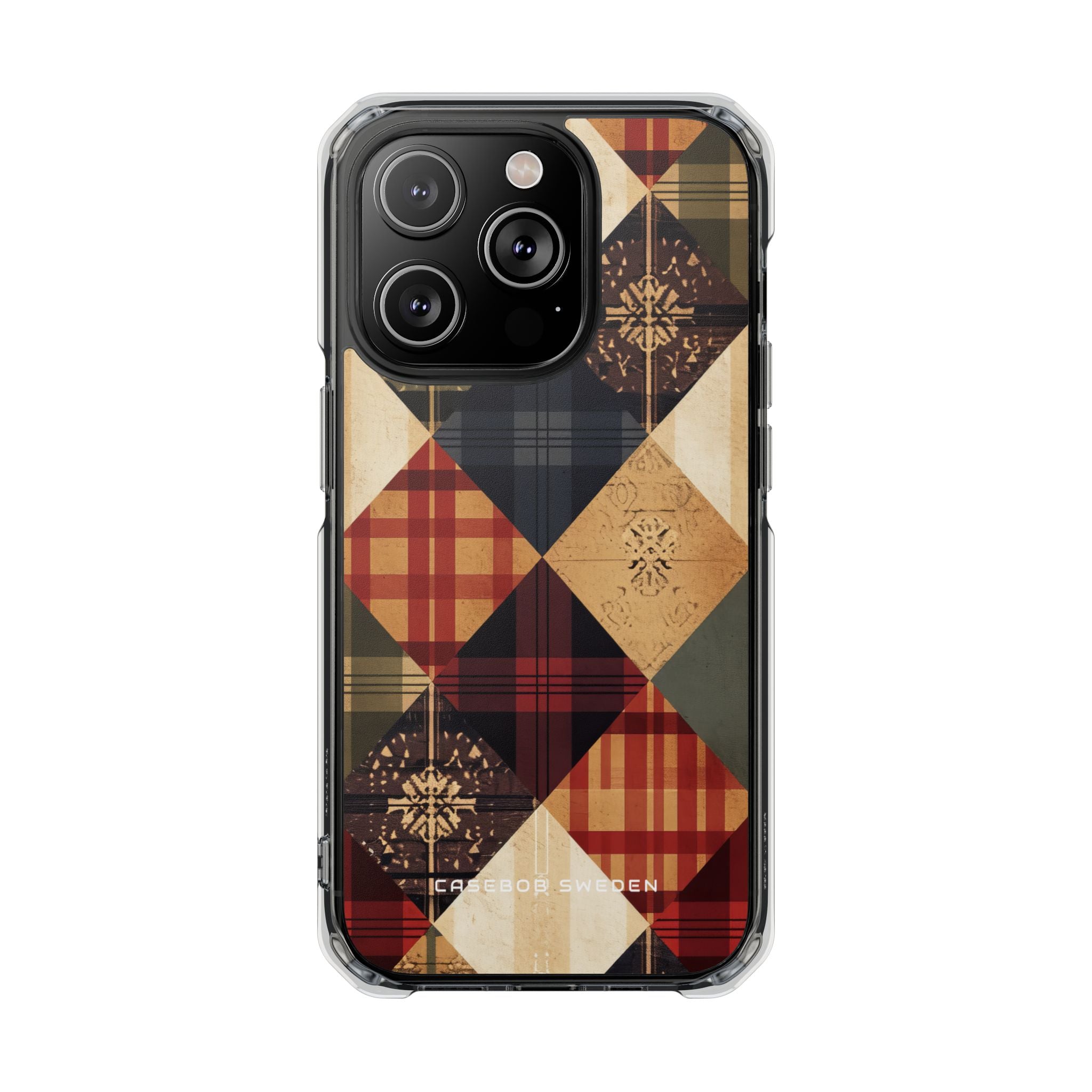 Rustic Geometric Patchwork Harmony iPhone 14 - Clear Impact Phone Case