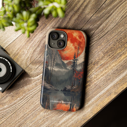 Celestial Glow Over Reflective Landscape iPhone 15 - Tough Phone Case