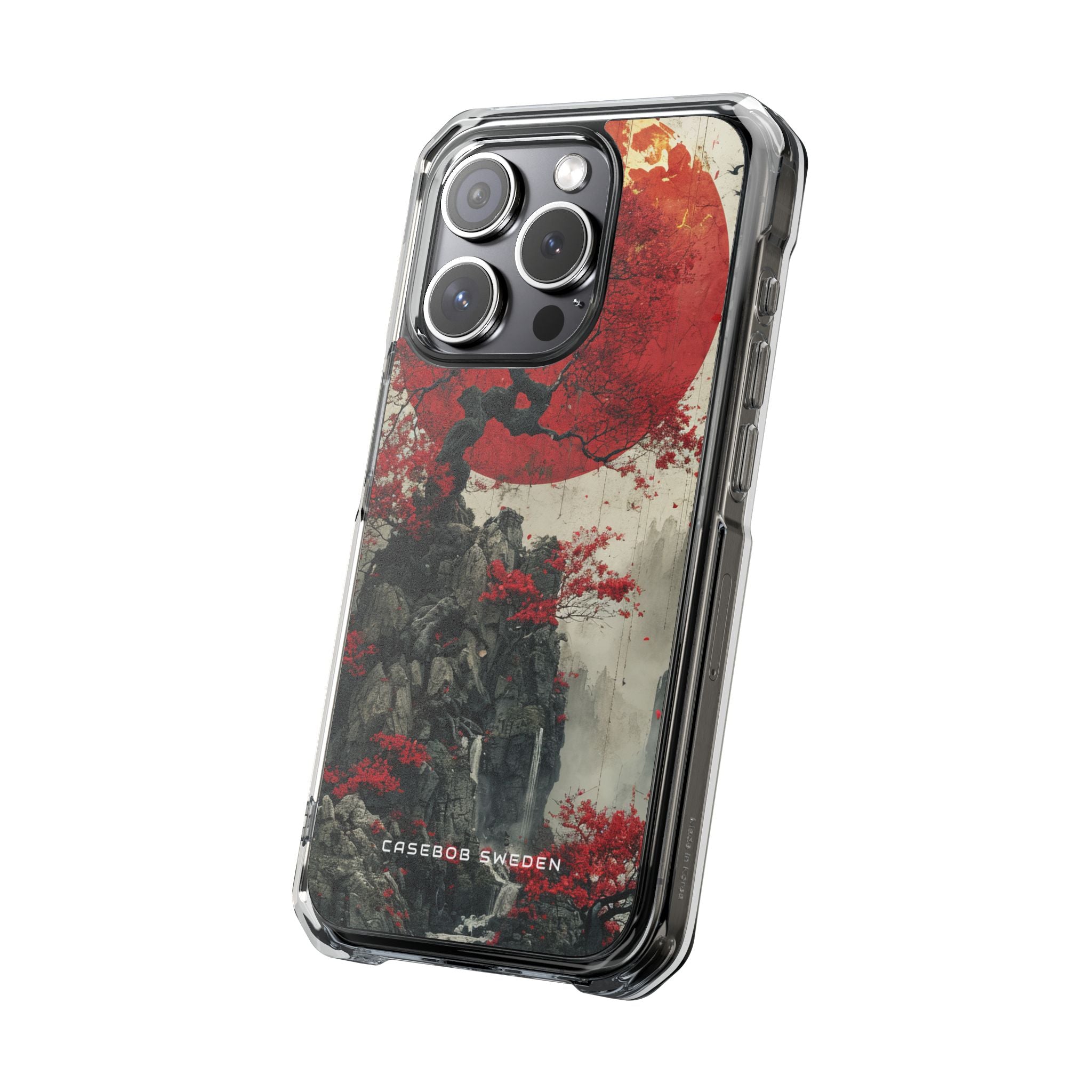 Zen Serenity in Red Harmony iPhone 15 - Clear Impact Phone Case