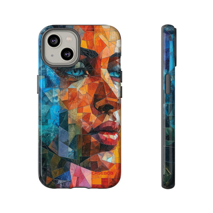 Geometric Fusion Lady - Protective Phone Case