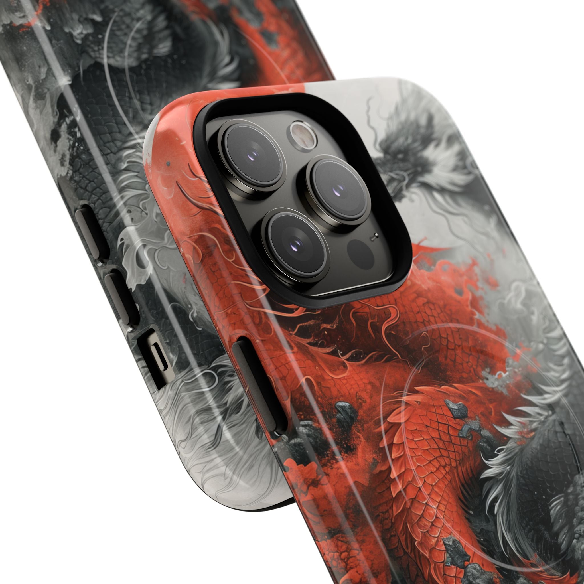 Twin Dragons Crimson iPhone 14 Pro Max Case - Tough+
