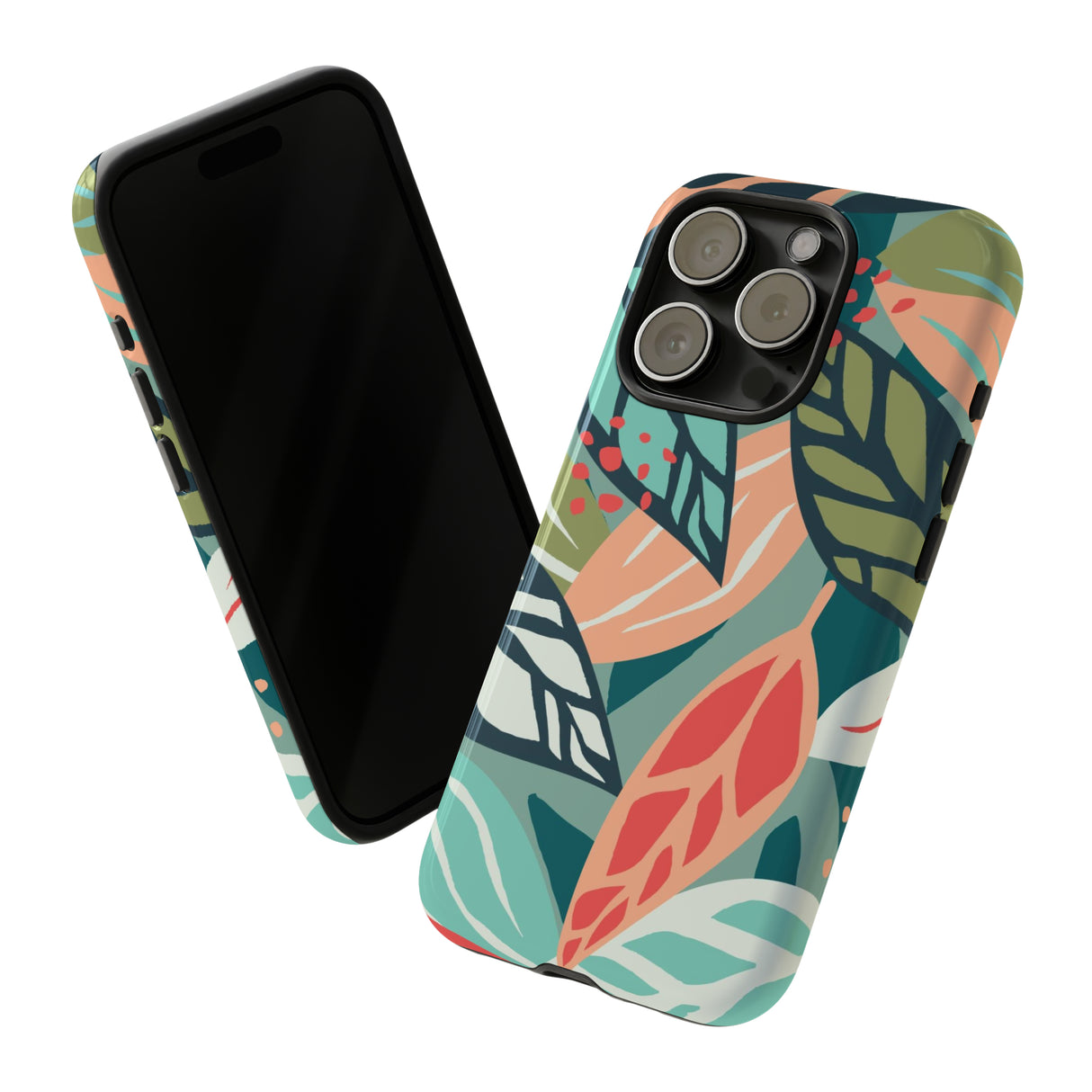 Mixed Tropical Leaf - Protective Phone Case