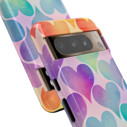 Watercolor Heart Symphony - Google Pixel Case