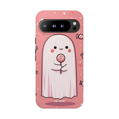 Cute Ghost Holds Candy - Google Pixel Case