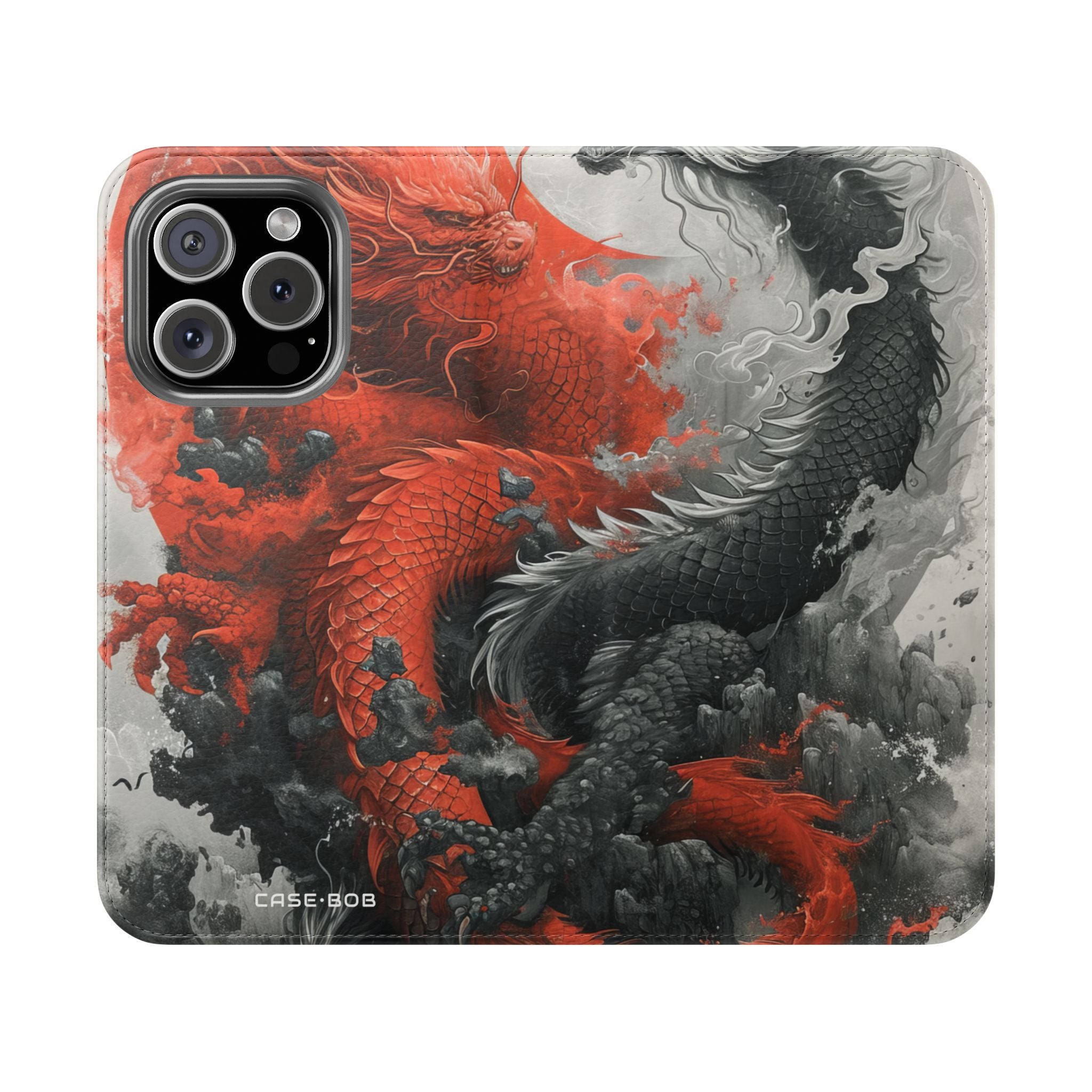 Twin Dragons Dance - iPhone 16 Pro Case - Wallet