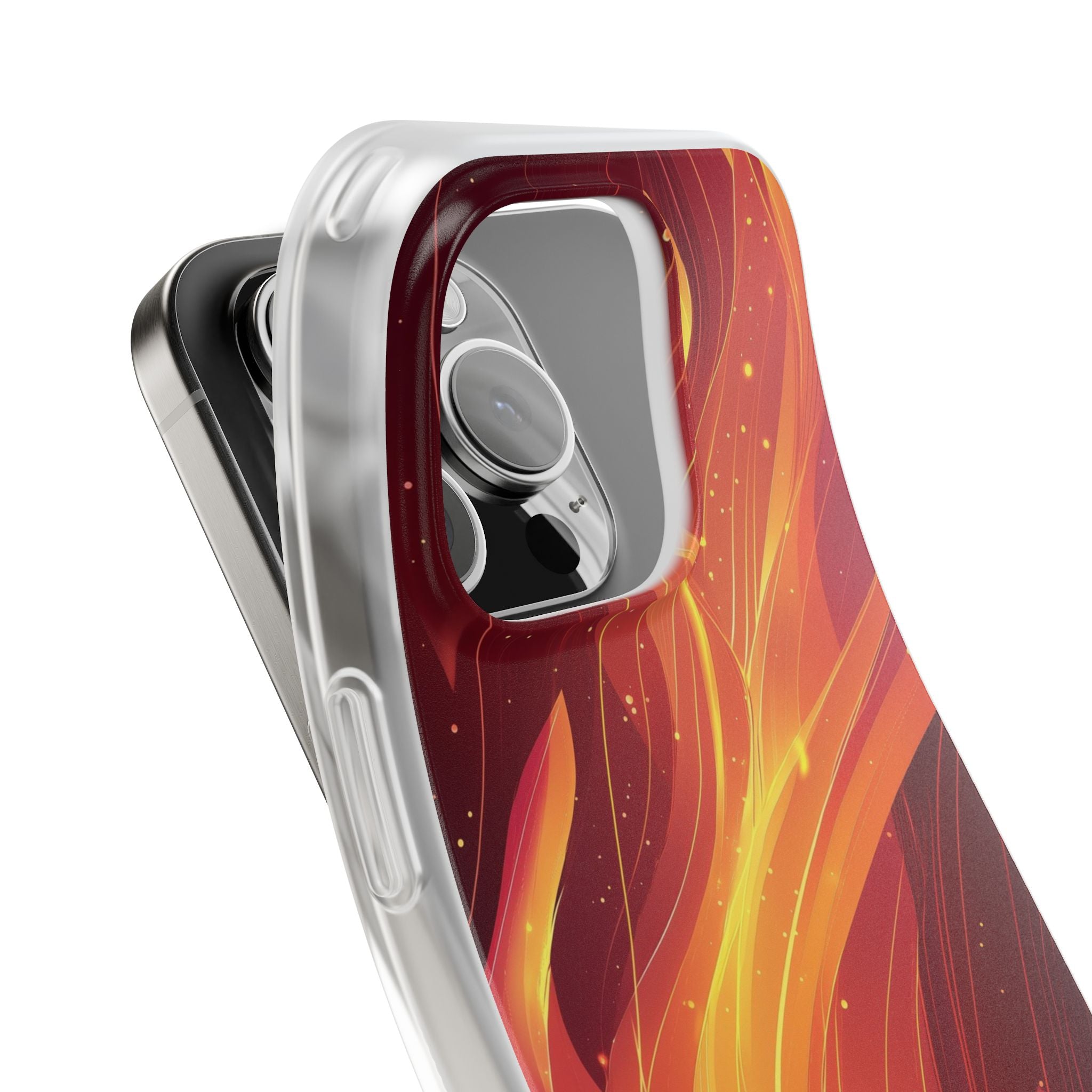 Flaming Flow iPhone 16 Pro Case - Soft