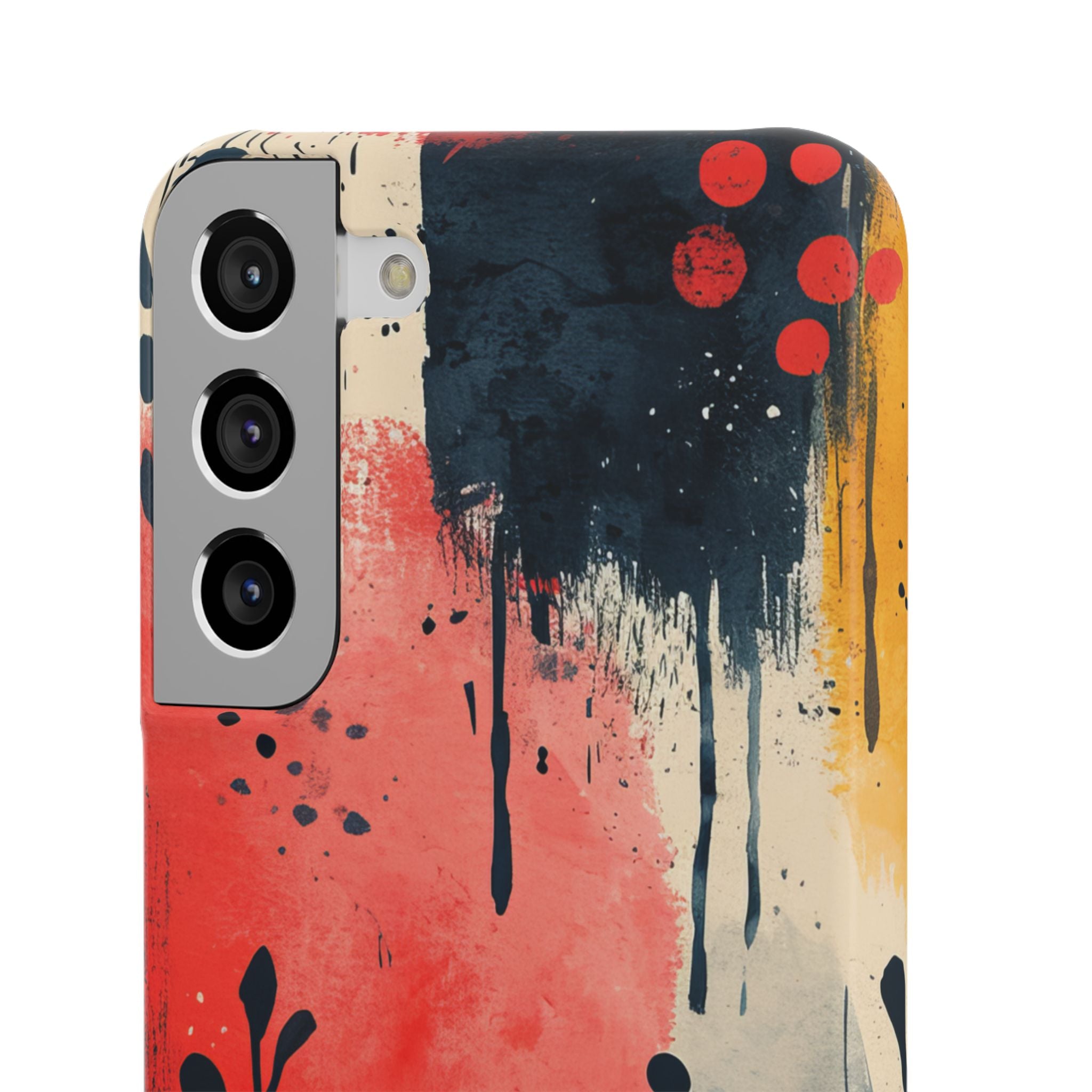 Red Blue Abstract Florals - Slim Samsung S22 Phone Case