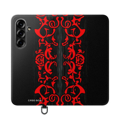 Crimson Swirl - Samsung S25 Case - Wallet