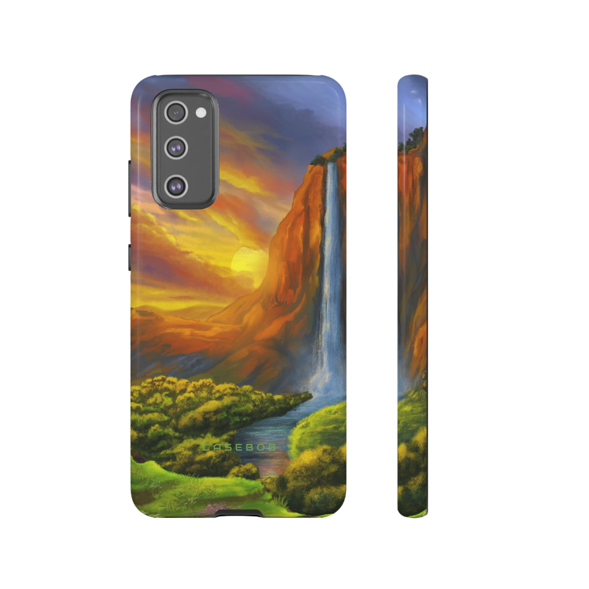 Fantasy Landscape with Waterfall - Protective Phone Case