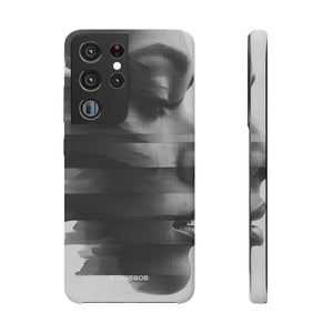 Abstract Glitch Portrait | Slim Phone Case for Samsung