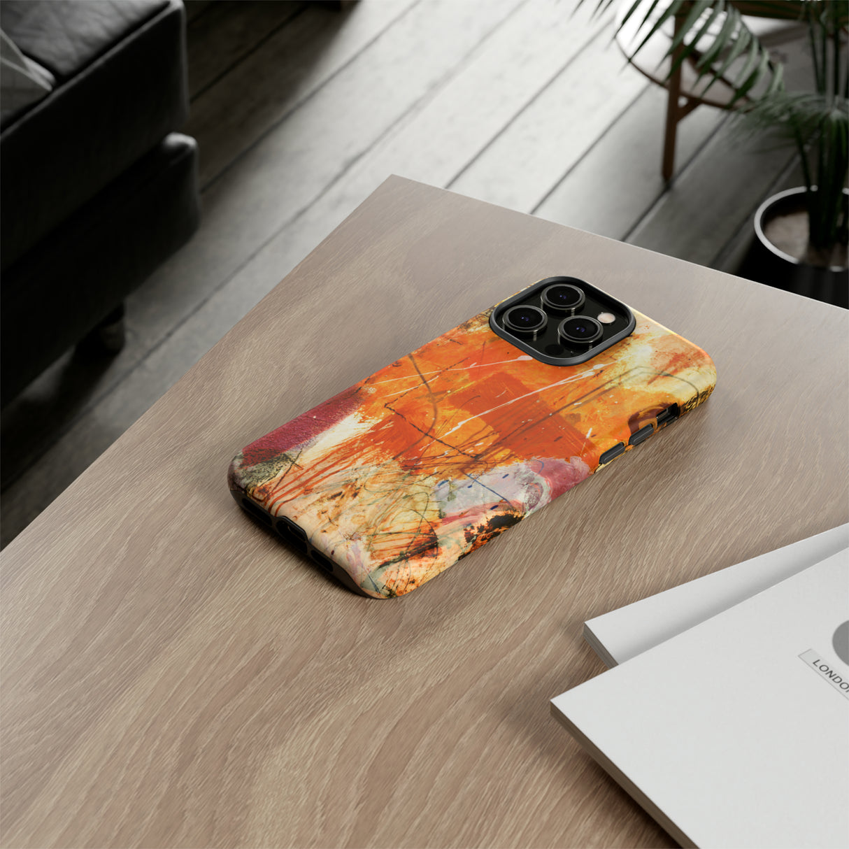 Abstract Orange Art - Protective Phone Case