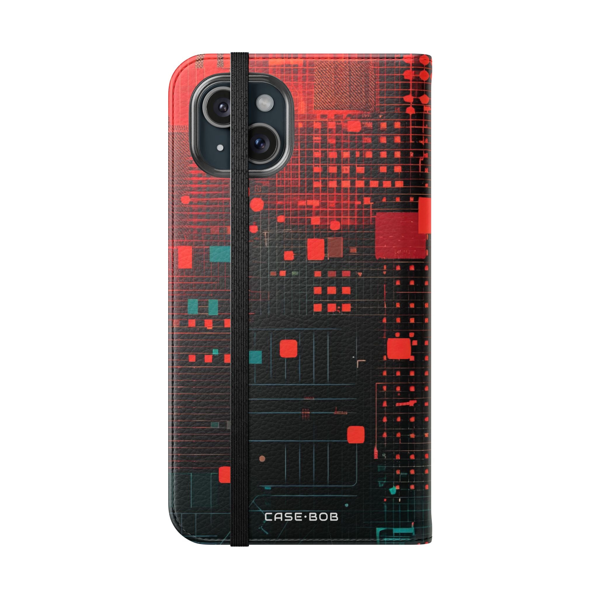 Crimson Circuit - iPhone 15 Plus Case - Wallet