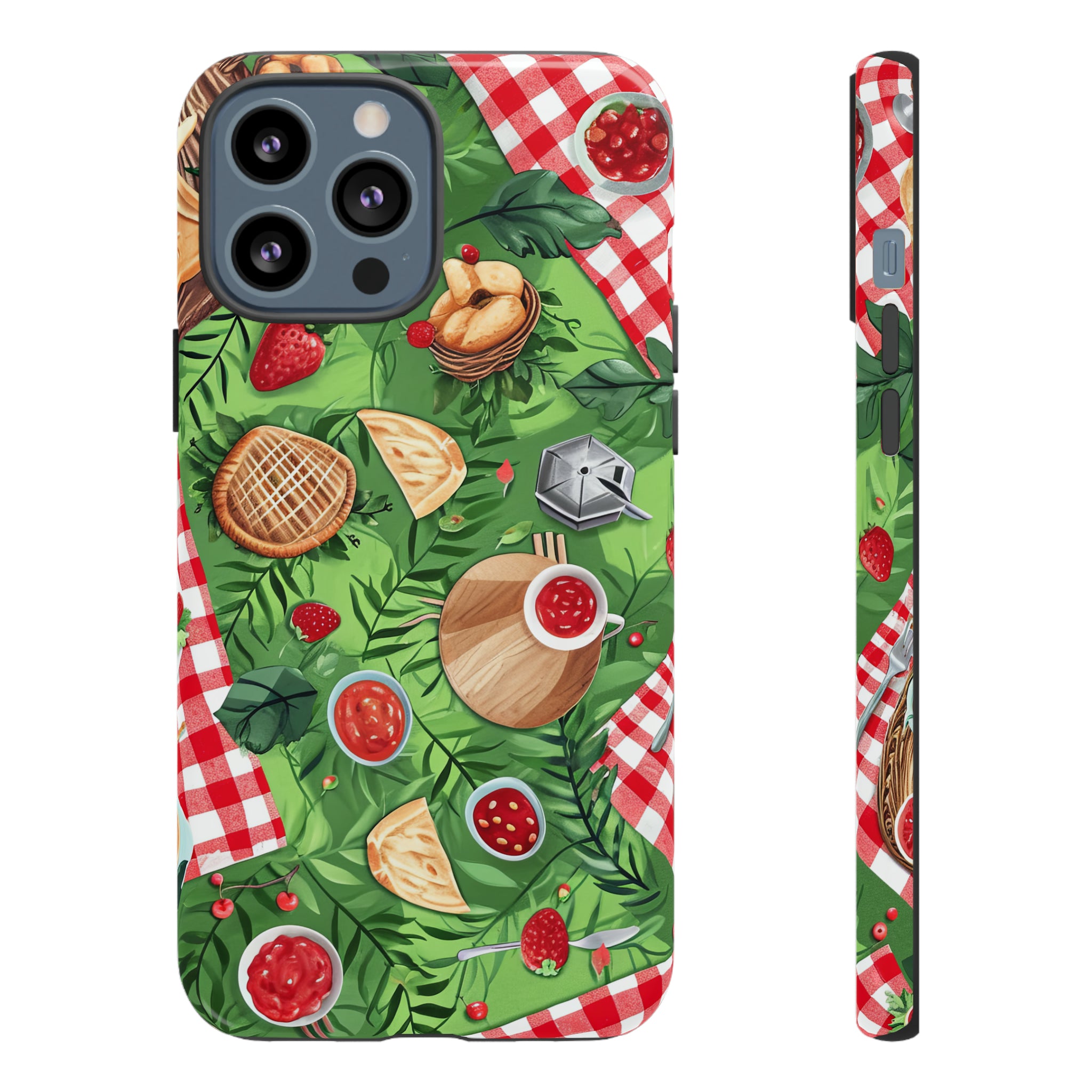 Picnic Love Checkered Bliss - Protective Phone Case