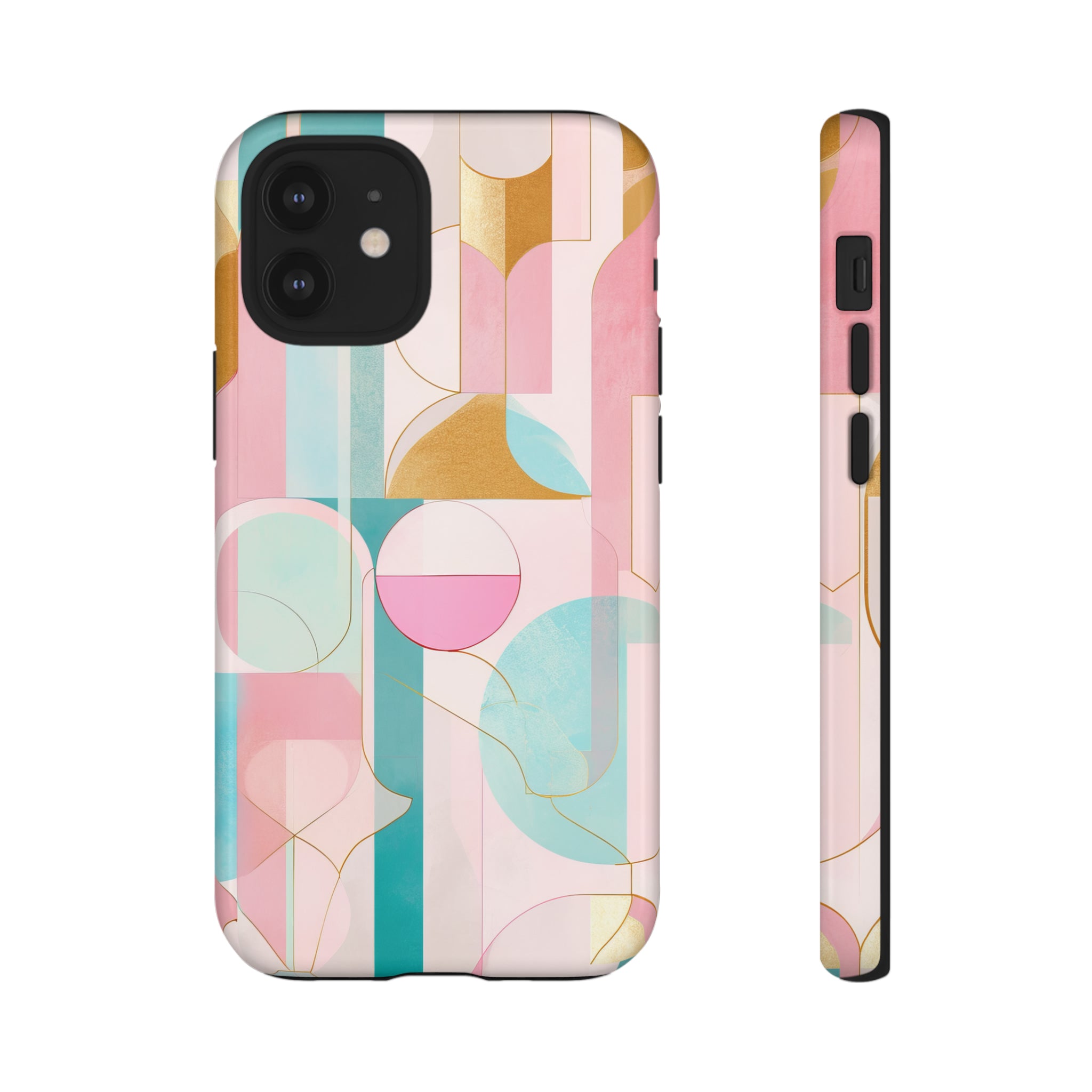 Deco Pink Geometric Fusion - Protective Phone Case