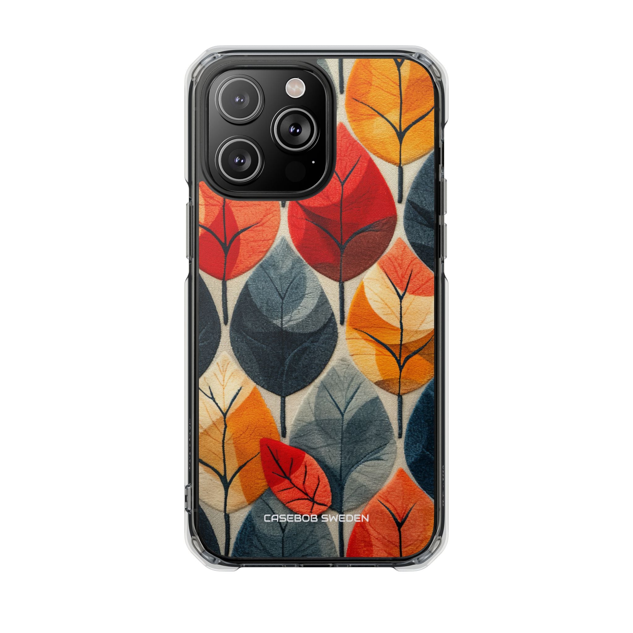 Autumn Leaf Design - Clear Impact iPhone 14 Phone Case