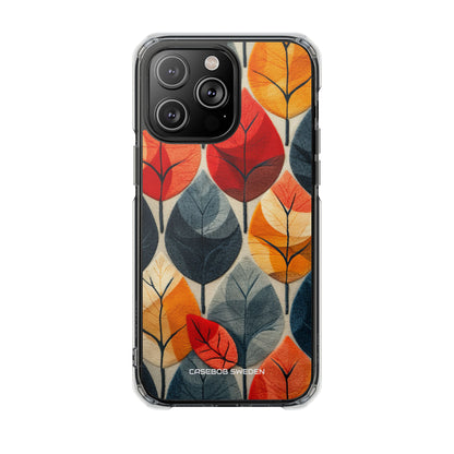 Autumn Leaf Design - Clear Impact iPhone 14 Phone Case