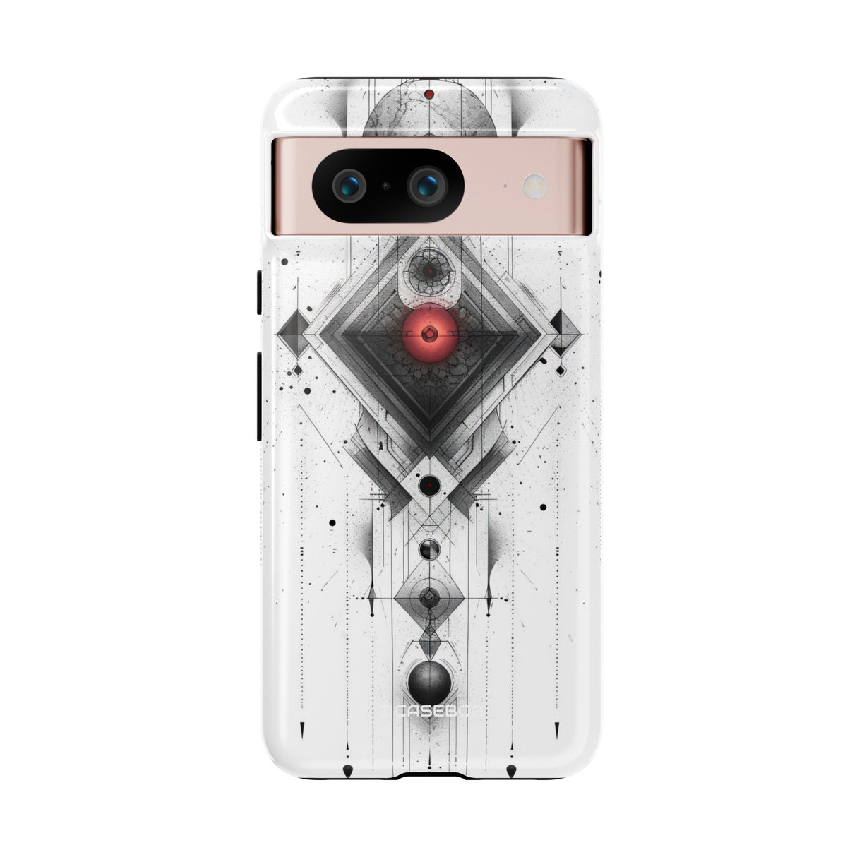 Red Geometry Harmony | Protective Phone Case for Google Pixel