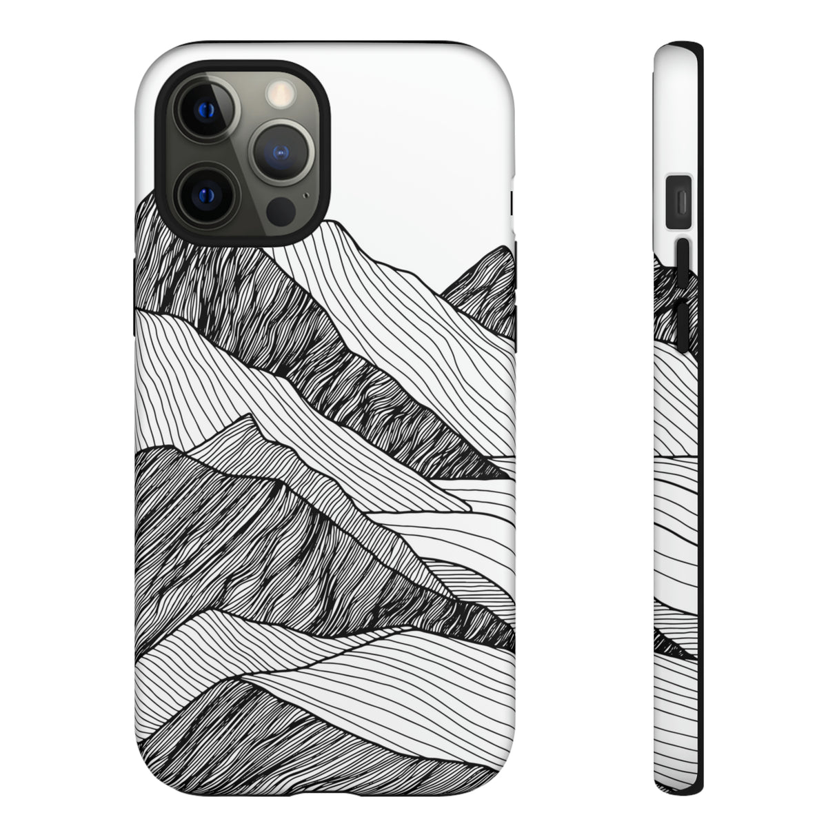 Abstract Mountain Line Art - Protective Phone Case