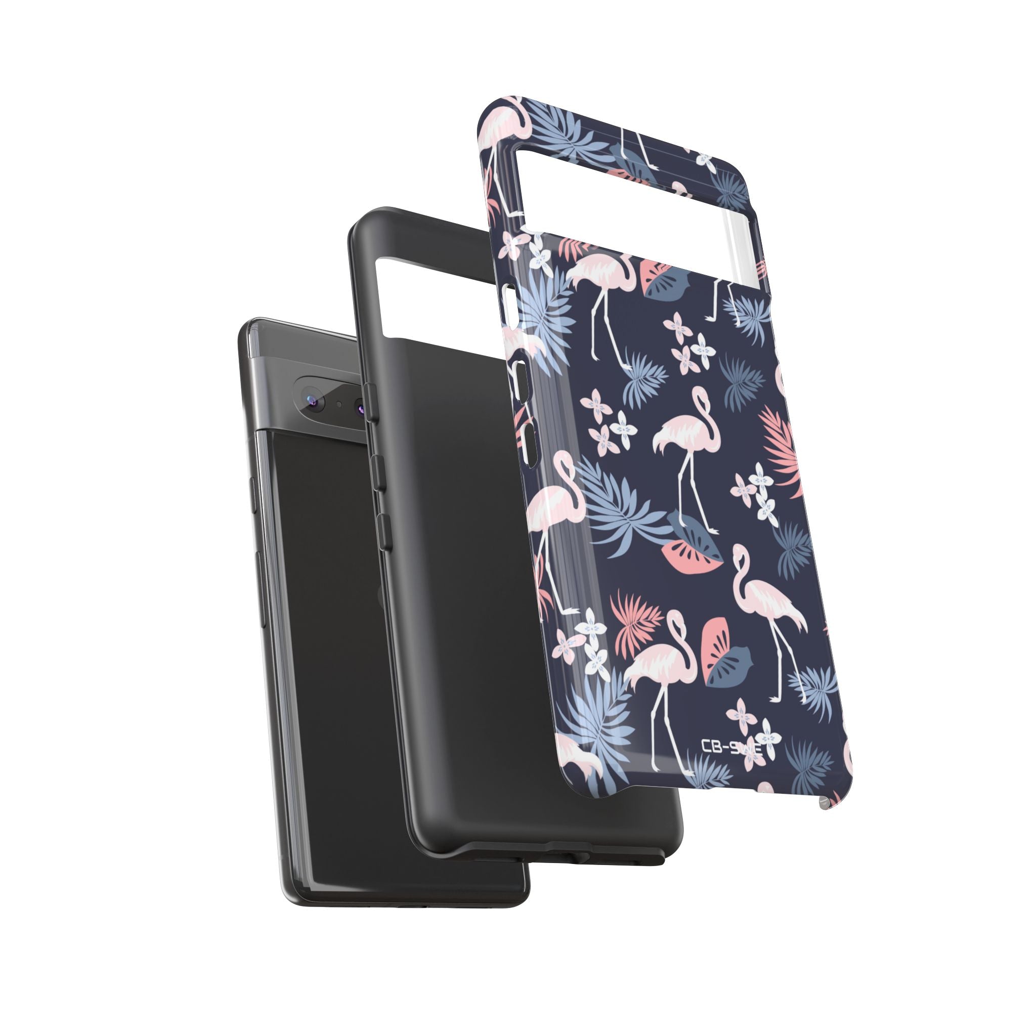 Flamingos Dance Playfully - Google Pixel Case