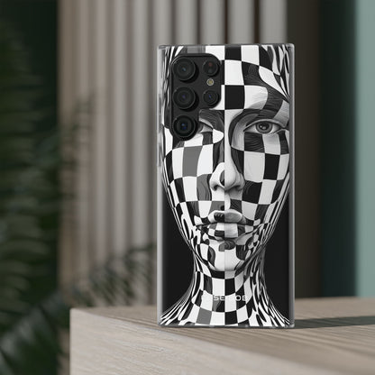 Checkered Face Samsung S22 Ultra Case - Soft