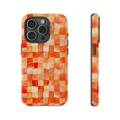 Orange Blaze: Square Gradient - Protective Phone Case