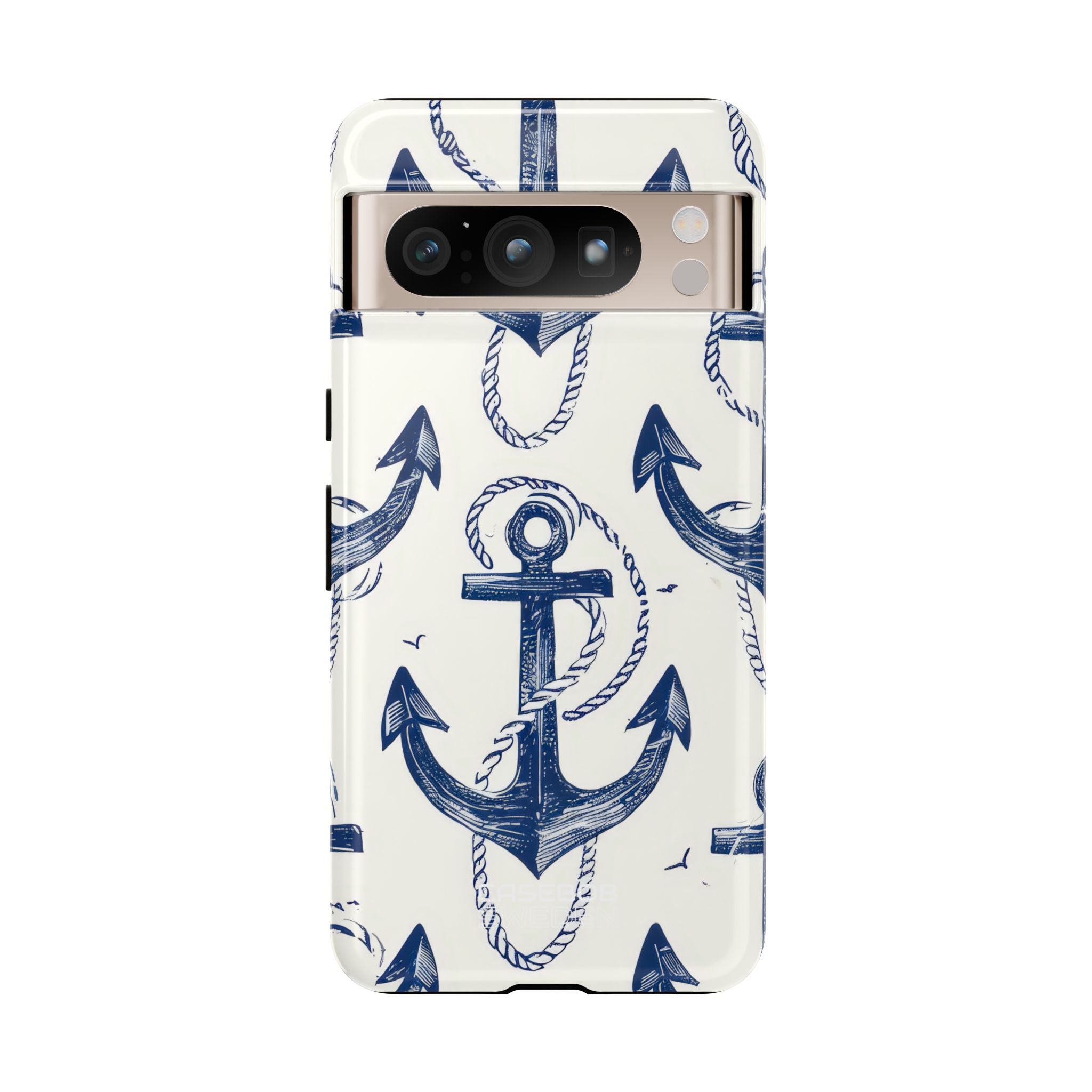 Navy Anchor Tapestry Google Pixel 8 - Tough