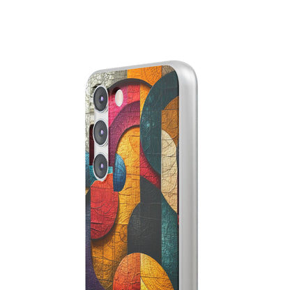 Vibrant Geometric Art - Flexi Samsung S23 Phone Case