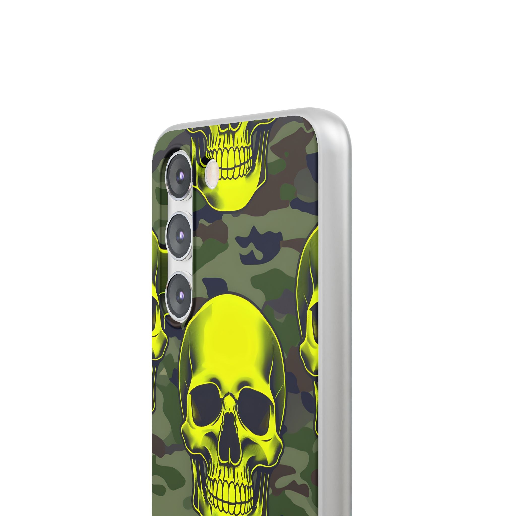 Neon Skull Camo Samsung S23 Case - Soft