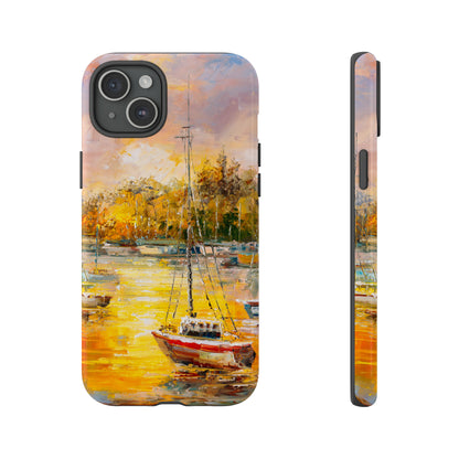 Oil Painting - Harbor View - Protective Phone Case