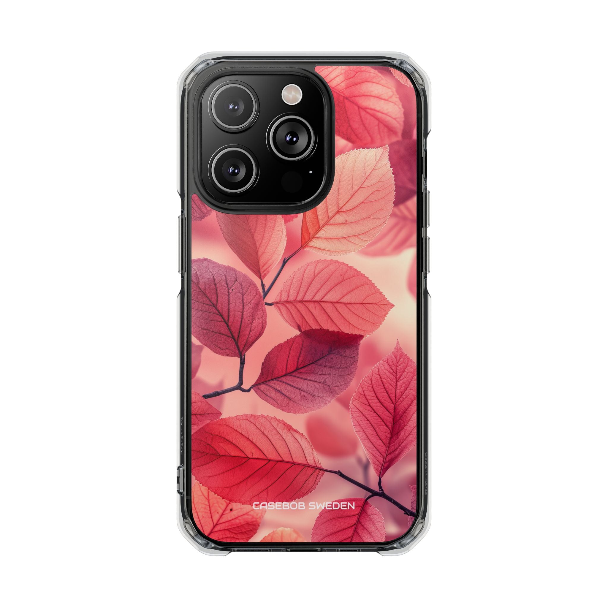 Pink Purple Nature Pattern - Clear Impact iPhone 14 Phone Case