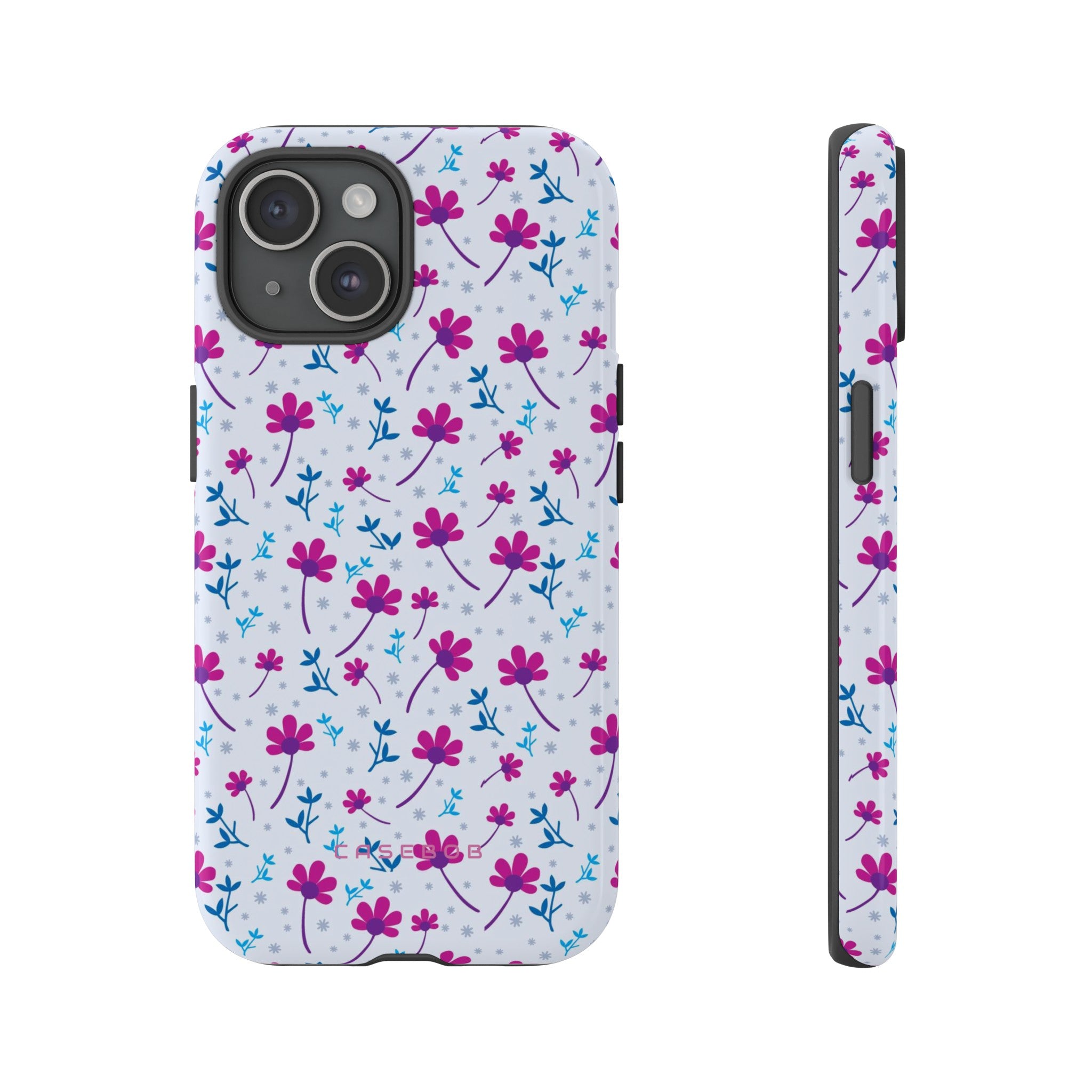 Purple Flower Pattern - Protective Phone Case