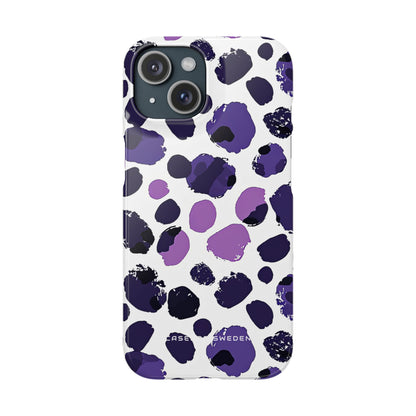 Purple Inkblots iPhone 15 - Slim Phone Case