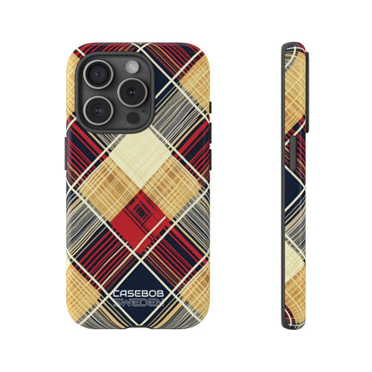 Plaid Diamond Tapestry iPhone 15 - Tough