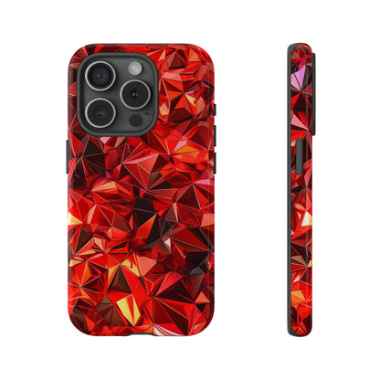 Geometric Red Fusion - Protective Phone Case