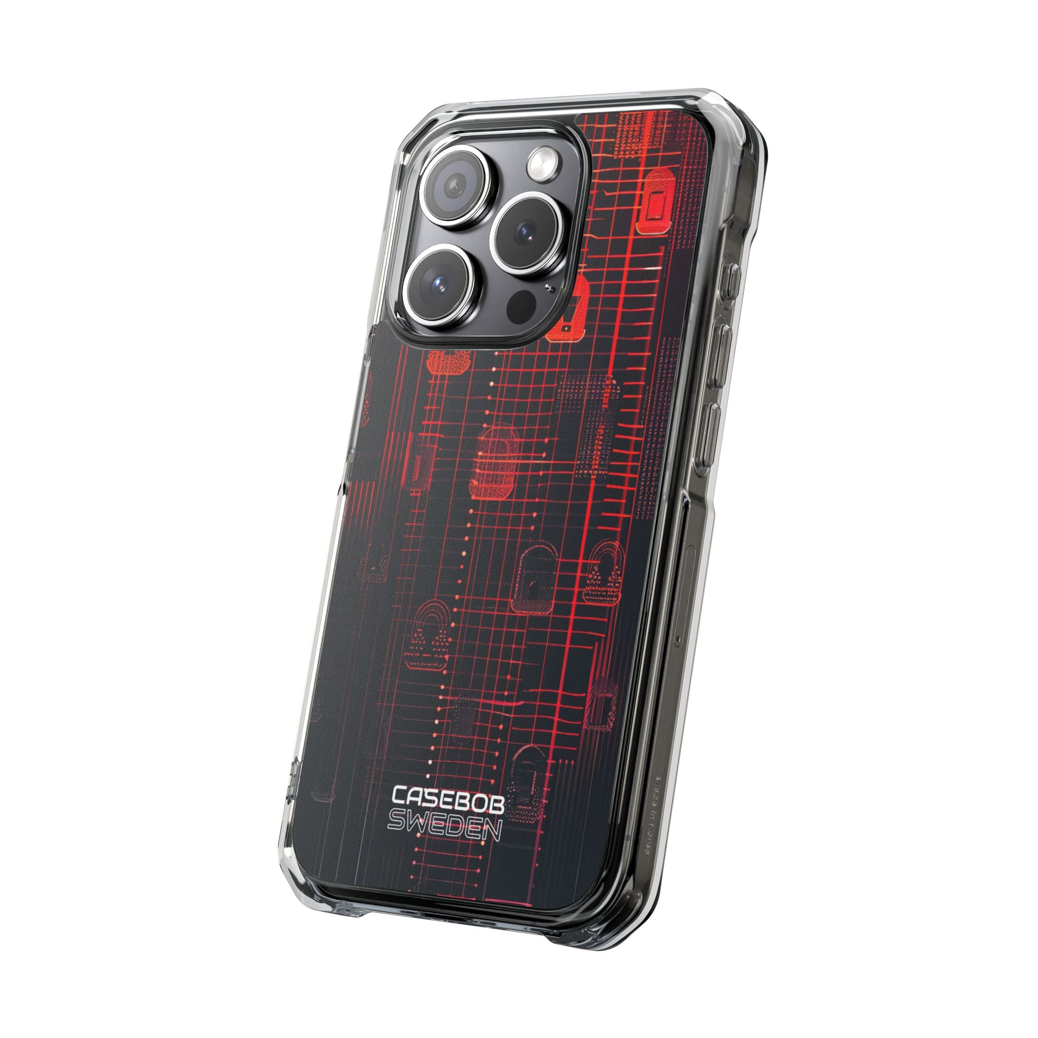 Cyber Locks Grid iPhone 15 - Impact Clear+