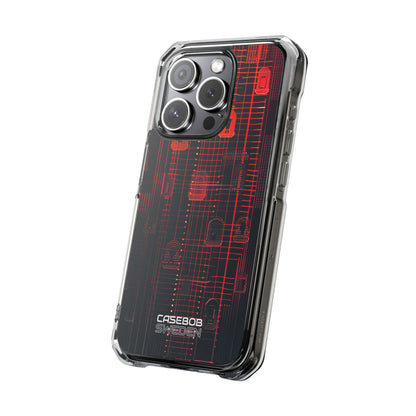 Cyber Locks Grid iPhone 15 - Impact Clear+